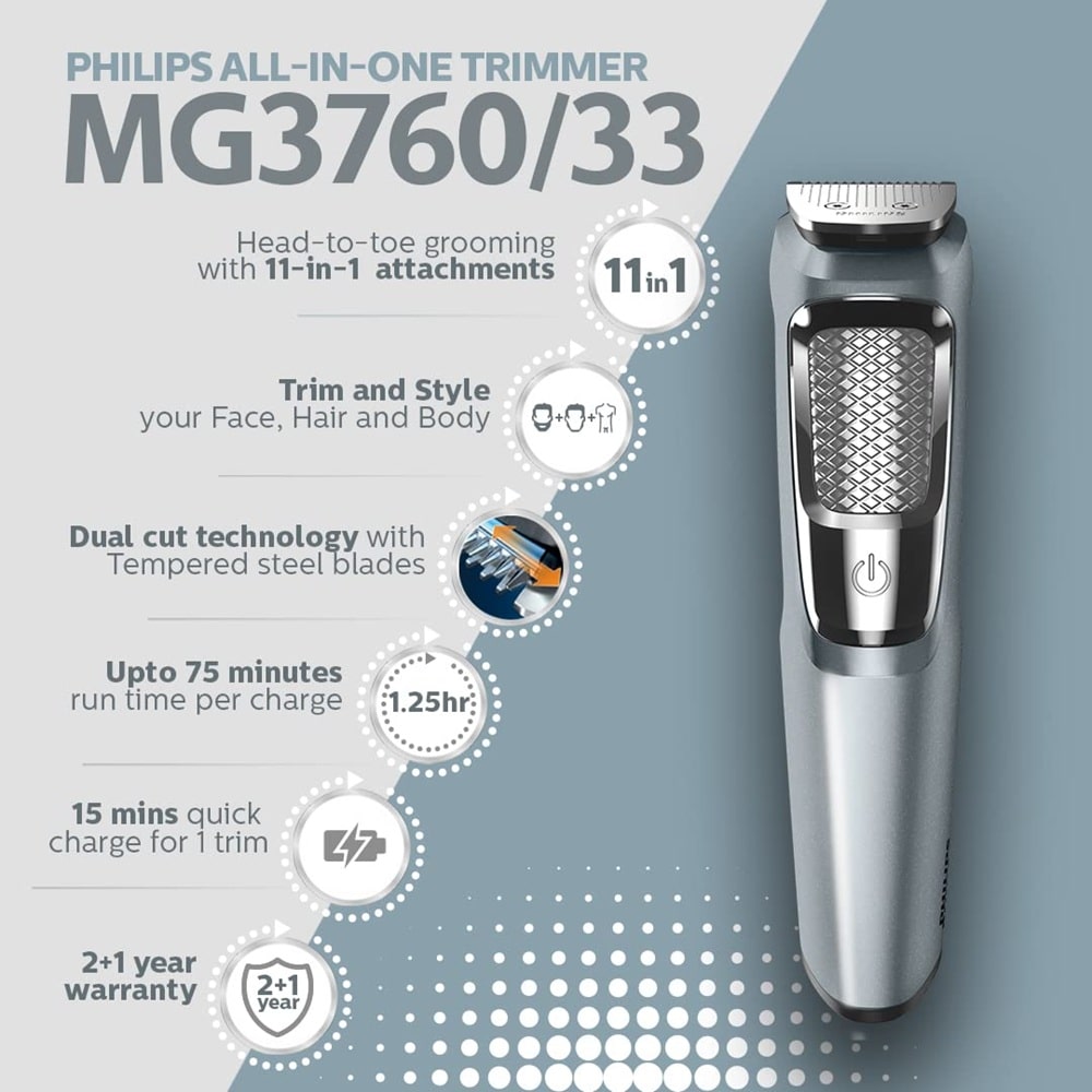 2-ست ماشین اصلاح فیلیپس مدل MG3760/33