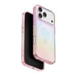 قاب آيفون ۱۷ پرومکس یونیک مدل Uniq Iridescia Holographic Case with MagClick رنگ صورتی (Pink Prism)